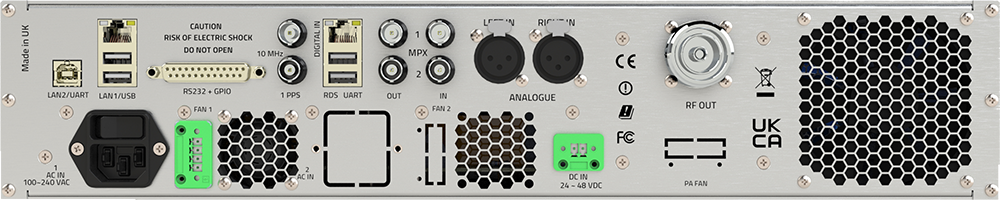 Cobalt c-300 LPFM transmitter back Cobalt c-300 LPFM transmitter back